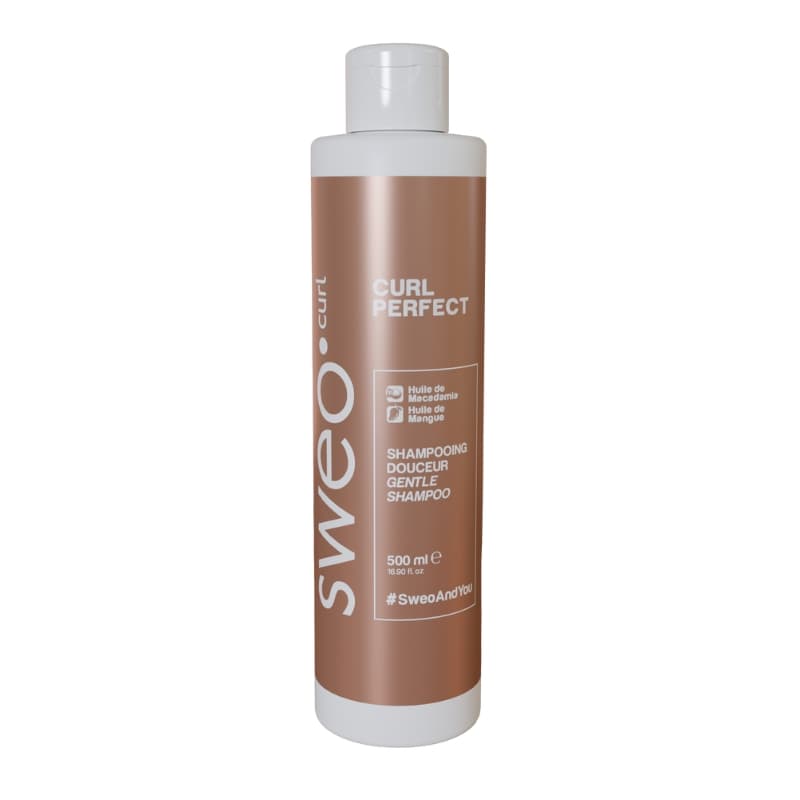 Shampoing douceur cheveux bouclés Curl Perfect - Sweo - Vue détaillée du produit capillaire professionnel 500ml